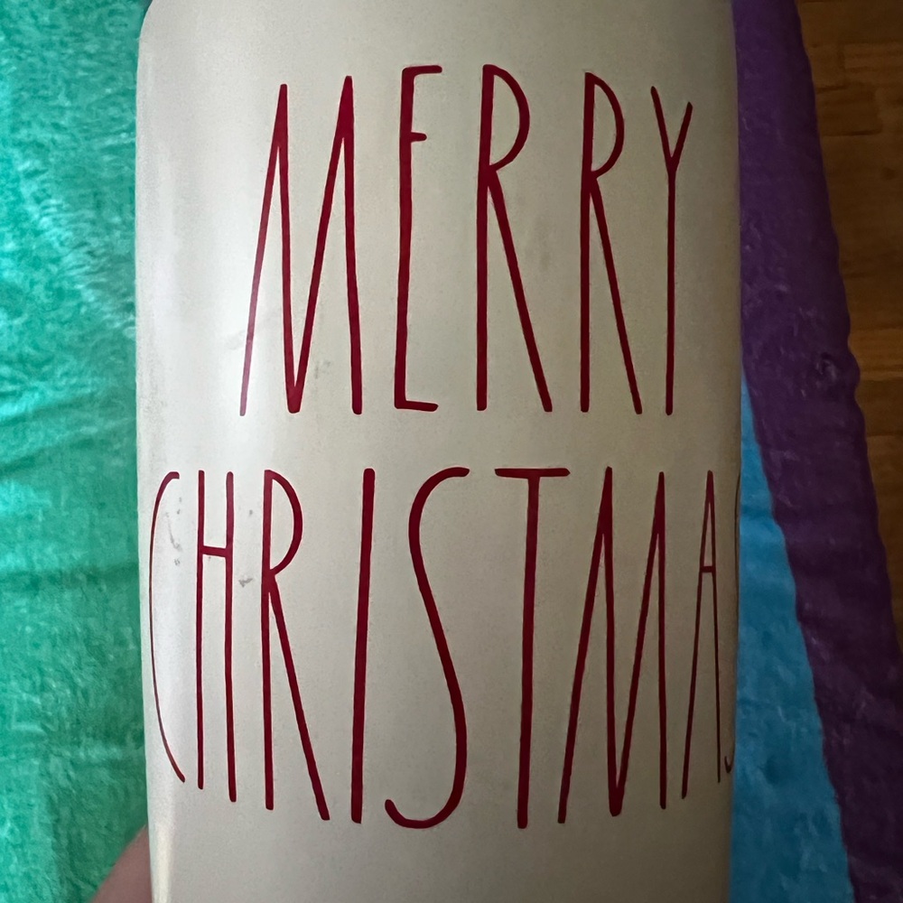 Rae Dunn 16oz Insulated Merry Christmas Hot/Cold Tumbler w/Lid Red Letters - Picture 6 of 6
